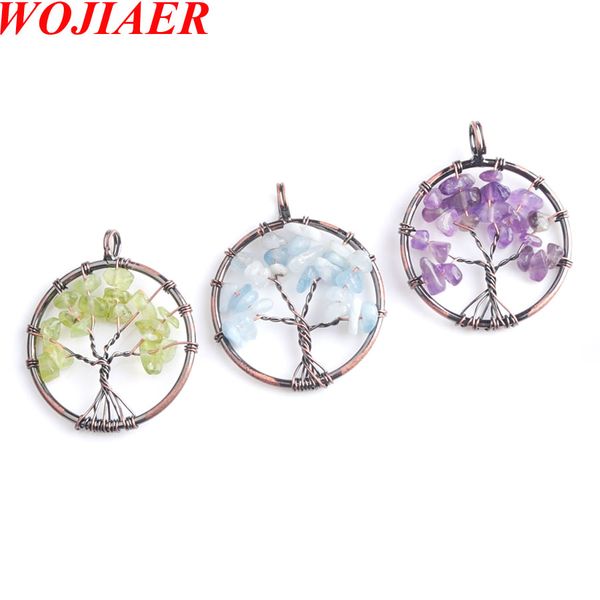 wojiaer ancient copper tree of life pendant crystal stone chip beads wire wrapped bead women gifts diy jewelry bm905, Silver
wojiaer ancient copper tree of life pendant crystal stone chip beads wire wrapped bead women gifts diy jewelry bm905, Silver