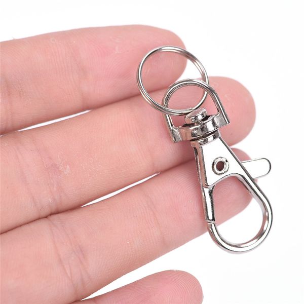 50pcs/lot silver metal key chain ring swivel lobster clasp clips key hooks keychain split ring diy craft bag
50pcs/lot silver metal key chain ring swivel lobster clasp clips key hooks keychain split ring diy craft bag