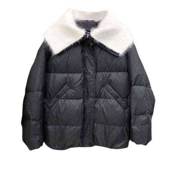 down et down cotton women 2021 winter loose and thin wool collar coat large bread suit women's fashion, Black
down et down cotton women 2021 winter loose and thin wool collar coat large bread suit women's fashion, Black