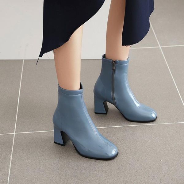 boots autumn and winter style thick heel fashion zipper party women's blue black high 8cm plus size 34-43
boots autumn and winter style thick heel fashion zipper party women's blue black high 8cm plus size 34-43