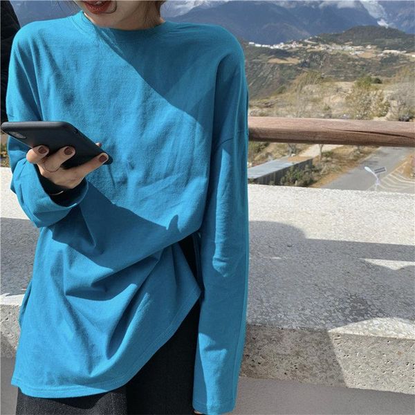 women's t-shirt basic split loose korean all-match casual solid 2021 summer women tees full-sleeved girls, White
women's t-shirt basic split loose korean all-match casual solid 2021 summer women tees full-sleeved girls, White