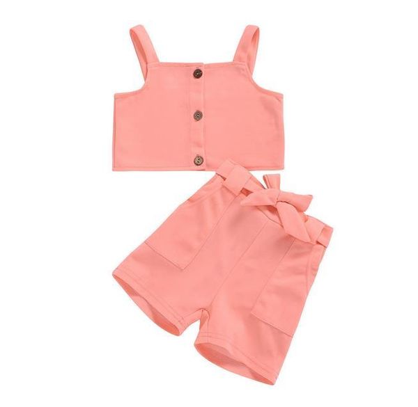 fashion 2 pieces kids suit set girls solid color square collar sleeveless crop shorts for summer white/yellow/pink
fashion 2 pieces kids suit set girls solid color square collar sleeveless crop shorts for summer white/yellow/pink