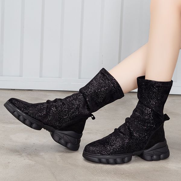 swonco half tornozelo boots women manners genuine autumn female high superior shoes c52z, Black
swonco half tornozelo boots women manners genuine autumn female high superior shoes c52z, Black