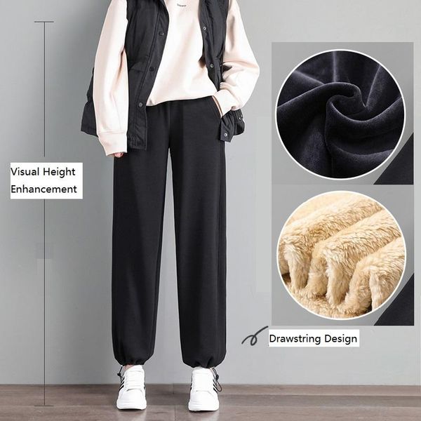 women's pants & capris peledress warm winter women velvet cashmere thick trousers high waist elastic straight harem harajuku korean sty, Black;white
women's pants & capris peledress warm winter women velvet cashmere thick trousers high waist elastic straight harem harajuku korean sty, Black;white