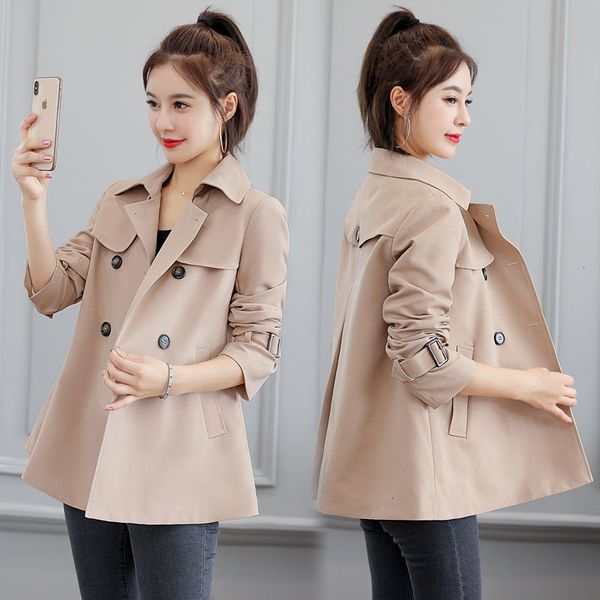 2021 women khaki windbreaker short autumn new korean double breasted student trench coat fashion elegant y526 euho, Tan;black
2021 women khaki windbreaker short autumn new korean double breasted student trench coat fashion elegant y526 euho, Tan;black
