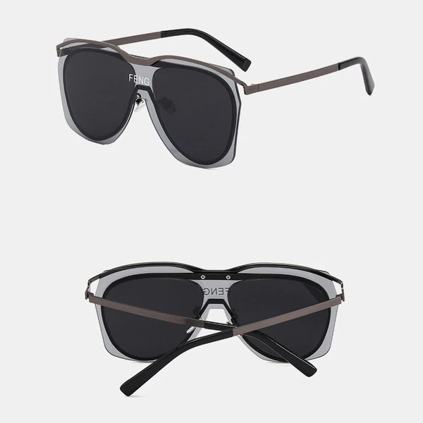 double-layer lens large frame letter pattern uv protection personality sunglasses, Black
double-layer lens large frame letter pattern uv protection personality sunglasses, Black