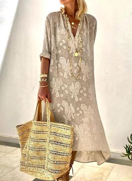 casual dresses 2021 autumn women print long elegant dress fashion office lady party, Black;gray
casual dresses 2021 autumn women print long elegant dress fashion office lady party, Black;gray