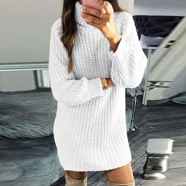 2021 new casual women knitted sweater autumn winter turtleneck long sweaters ladies solid mini es streetwear nhov, Black;gray
2021 new casual women knitted sweater autumn winter turtleneck long sweaters ladies solid mini es streetwear nhov, Black;gray