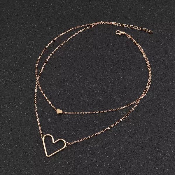 chains gold color double layer statement hollow sequins love hearts necklaces & pendants for women valentine's day, Silver
chains gold color double layer statement hollow sequins love hearts necklaces & pendants for women valentine's day, Silver