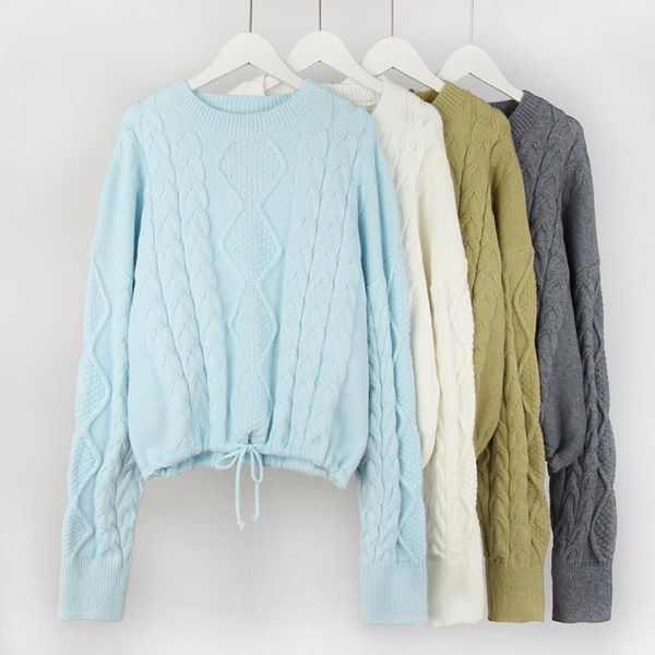 women's sweaters winter 2021 drawstring lace up waist loose thin sweater twist long sleeve round neck top, White;black
women's sweaters winter 2021 drawstring lace up waist loose thin sweater twist long sleeve round neck top, White;black