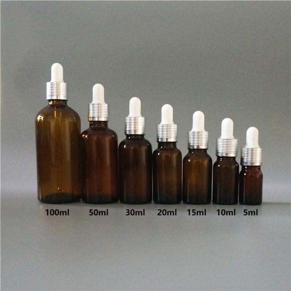 storage bottles & jars 5/10/15/20/3050/100ml brown essential oil bottle white rubber head dropper cover silver thread ring cap glass cosmeti
storage bottles & jars 5/10/15/20/3050/100ml brown essential oil bottle white rubber head dropper cover silver thread ring cap glass cosmeti