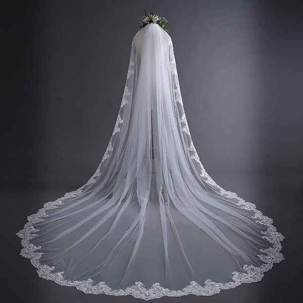 bridal veils h&s ivory 3m long cathedral length lace edge one layer with comb wedding accessories velos de novia, Black
bridal veils h&s ivory 3m long cathedral length lace edge one layer with comb wedding accessories velos de novia, Black