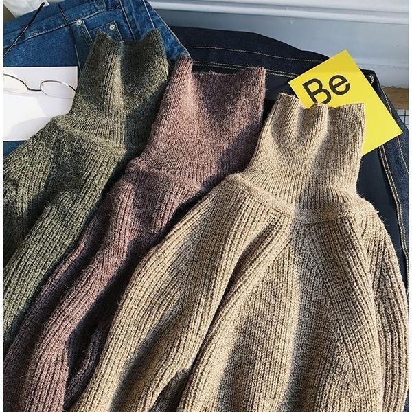 men's sweaters high necked sweater loose jacket lazy wind autumn korean trend personality base, White;black
men's sweaters high necked sweater loose jacket lazy wind autumn korean trend personality base, White;black