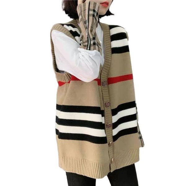 women's knits & tees two-piece early spring v-neck striped vest temperament cardigan plaid t-shirt design sense suit trend, White
women's knits & tees two-piece early spring v-neck striped vest temperament cardigan plaid t-shirt design sense suit trend, White
