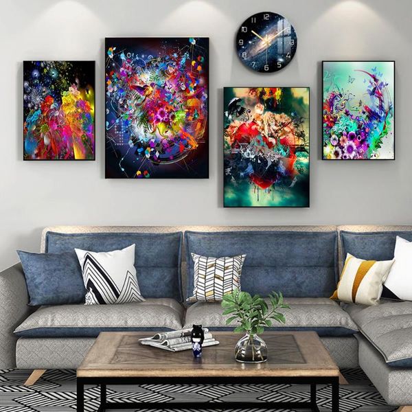 paintings art abstract colored flowers oil on canvas modern colorful animals bird poster prints for home wall decor picture
paintings art abstract colored flowers oil on canvas modern colorful animals bird poster prints for home wall decor picture