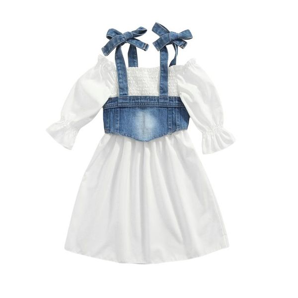 clothing sets bmnmsl 2pcs kids summer outfit solid color off-shoulder lantern sleeves dress + denim strappy vest for girls, 1-5 years, White
clothing sets bmnmsl 2pcs kids summer outfit solid color off-shoulder lantern sleeves dress + denim strappy vest for girls, 1-5 years, White