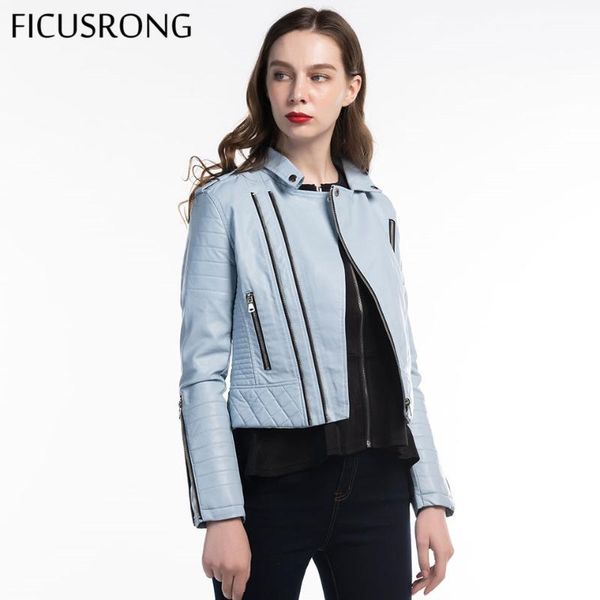 women's leather & faux soft jackets lady motorcyle zippers biker blue coats fashion women spring autumn black outerwear ficusrong
women's leather & faux soft jackets lady motorcyle zippers biker blue coats fashion women spring autumn black outerwear ficusrong