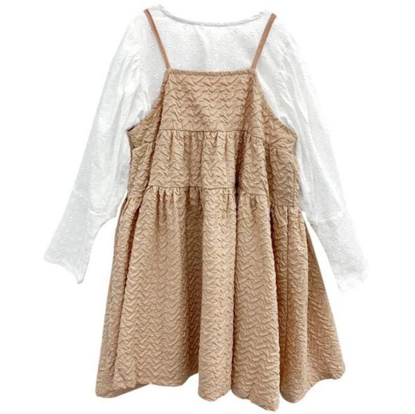 cultiseed girls sweet cute lantern sleeve t-shirt+pleated spaghetti strap dress 2pc sets clothes children kids loose casual gown, Red;yellow
cultiseed girls sweet cute lantern sleeve t-shirt+pleated spaghetti strap dress 2pc sets clothes children kids loose casual gown, Red;yellow