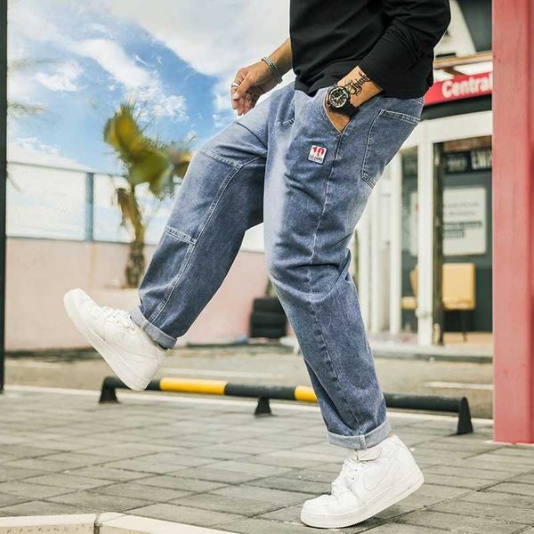 loose plus size men's plus jeans autumn and winter fat fatty wide leg long pants fashion all-match trend brand trousers 210531, Blue
loose plus size men's plus jeans autumn and winter fat fatty wide leg long pants fashion all-match trend brand trousers 210531, Blue