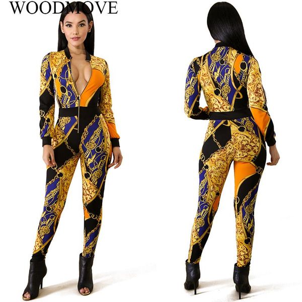 women's jumpsuits & rompers gold chain printing jumpsuit bodysuit long sleeve street jumpsiut romper trousers, Black;white 
women's jumpsuits & rompers gold chain printing jumpsuit bodysuit long sleeve street jumpsiut romper trousers, Black;white