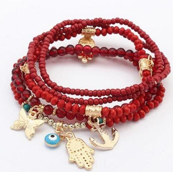 beaded, strands lucky hand of fatima blue evil eye charms bracelets bangles turkish multilayer beads women bracelet, Black
beaded, strands lucky hand of fatima blue evil eye charms bracelets bangles turkish multilayer beads women bracelet, Black