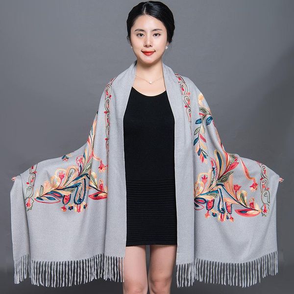 scarves anti-air conditioning shoulder shawl cashmere dual-use autumn and winter scarf female wild travel cloak, Blue;gray
scarves anti-air conditioning shoulder shawl cashmere dual-use autumn and winter scarf female wild travel cloak, Blue;gray