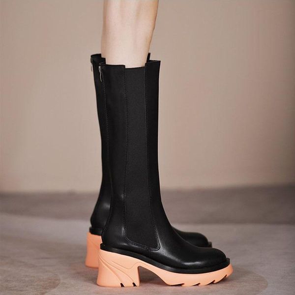 boots women 2021 knee high autumn winter woman zipper mix color mid heel female platform shoes ladies casual elastic band pumps, Black
boots women 2021 knee high autumn winter woman zipper mix color mid heel female platform shoes ladies casual elastic band pumps, Black