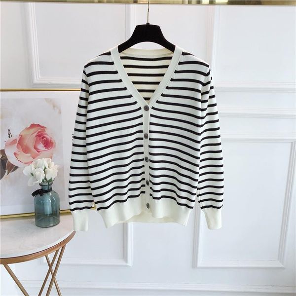women's knits & tees uvrcos college style striped sweater autumn korean jacket v-neck long sleeve cardigan casual, White
women's knits & tees uvrcos college style striped sweater autumn korean jacket v-neck long sleeve cardigan casual, White