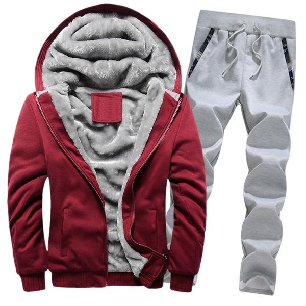 men's tracksuits cherry winter thick men sports suits tracksuit hoodie sportswear zipper fleece hooded jackets+elastic waist pants casu, Gray
men's tracksuits cherry winter thick men sports suits tracksuit hoodie sportswear zipper fleece hooded jackets+elastic waist pants casu, Gray