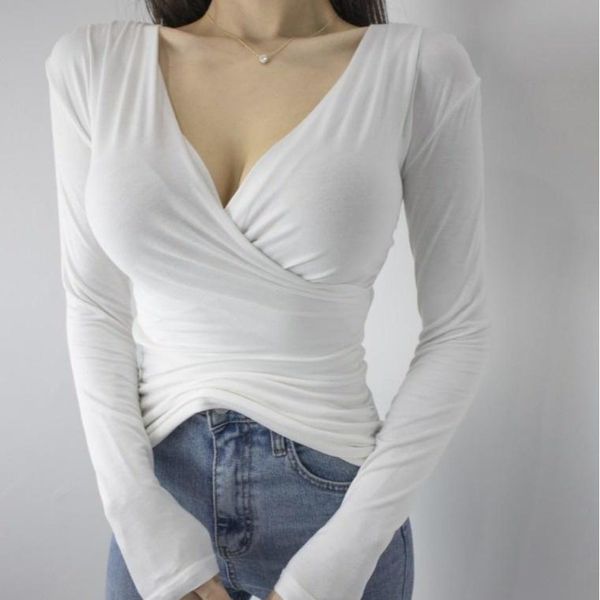 women's t-shirt kawaii light green v-neck fold cross long sleeve tight body thin tshirt autumn skinny pink tees sweet girl 2021 7jck, White
women's t-shirt kawaii light green v-neck fold cross long sleeve tight body thin tshirt autumn skinny pink tees sweet girl 2021 7jck, White