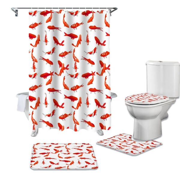 carp texture white waterproof bathroom curtain durable shower curtains set rugs toilet lid cover bath mat
carp texture white waterproof bathroom curtain durable shower curtains set rugs toilet lid cover bath mat