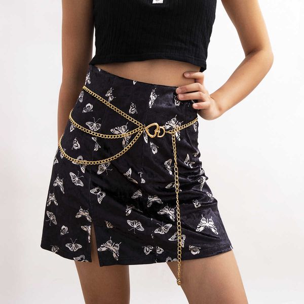 simple and versatile accessories heart-shaped hollow aluminum waist fashion jeans with body chain, Silver
simple and versatile accessories heart-shaped hollow aluminum waist fashion jeans with body chain, Silver