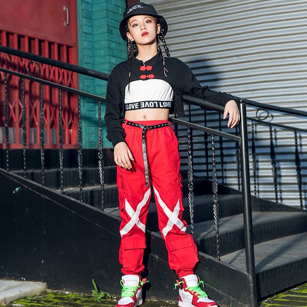 kids hip hop clothing autumn girls jazz long sleeve sweater red pants modern performance suit rave costume stage outfit db2669, Black;red
kids hip hop clothing autumn girls jazz long sleeve sweater red pants modern performance suit rave costume stage outfit db2669, Black;red