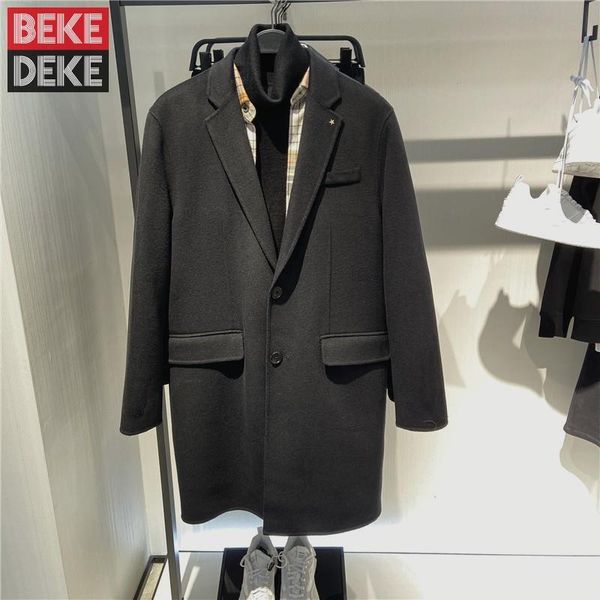 men's wool & blends vintage mens single breasted long coat classic black autumn winter double sided woolen overcoat sobretudo masculino
men's wool & blends vintage mens single breasted long coat classic black autumn winter double sided woolen overcoat sobretudo masculino