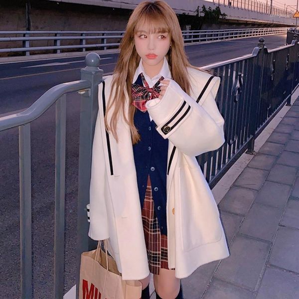women's wool & blends kawaii coat women winter patchwork warm trend coats and jackets female high street japanese style n overcoat, Black
women's wool & blends kawaii coat women winter patchwork warm trend coats and jackets female high street japanese style n overcoat, Black