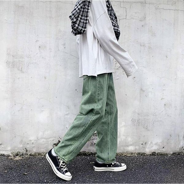 men's jeans 2021 spring fashion brand straight korean students' versatile wide leg casual pants patchwork, Blue
men's jeans 2021 spring fashion brand straight korean students' versatile wide leg casual pants patchwork, Blue
