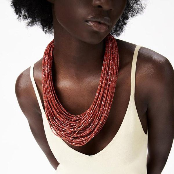 chokers bohemian ethnic style brown rice bead beaded multi-layer necklace african tribe dark complexion fashion jewelry, Golden;silver
chokers bohemian ethnic style brown rice bead beaded multi-layer necklace african tribe dark complexion fashion jewelry, Golden;silver