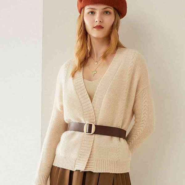 women's jackets the autumn/winter 2021 twisted female sweater 100% pure cashmere fashion loose version of cardigan, Black;brown
women's jackets the autumn/winter 2021 twisted female sweater 100% pure cashmere fashion loose version of cardigan, Black;brown