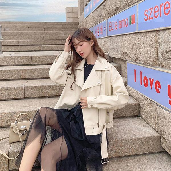 women's leather & faux 2021 white black fashion loose short biker pu jackets coat outfit for women 001
women's leather & faux 2021 white black fashion loose short biker pu jackets coat outfit for women 001
