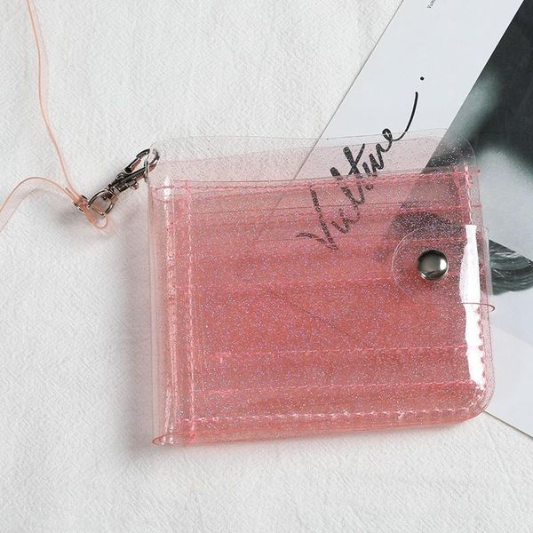 card holders light pink id holder transparent coin purse student wallet girl campus hanging neck portable, Brown;gray
card holders light pink id holder transparent coin purse student wallet girl campus hanging neck portable, Brown;gray