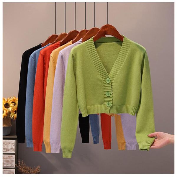 women's knits & tees knit cardigan crop open stitch sweater coat loose short autumn 2021 clothing thin, White 
women's knits & tees knit cardigan crop open stitch sweater coat loose short autumn 2021 clothing thin, White