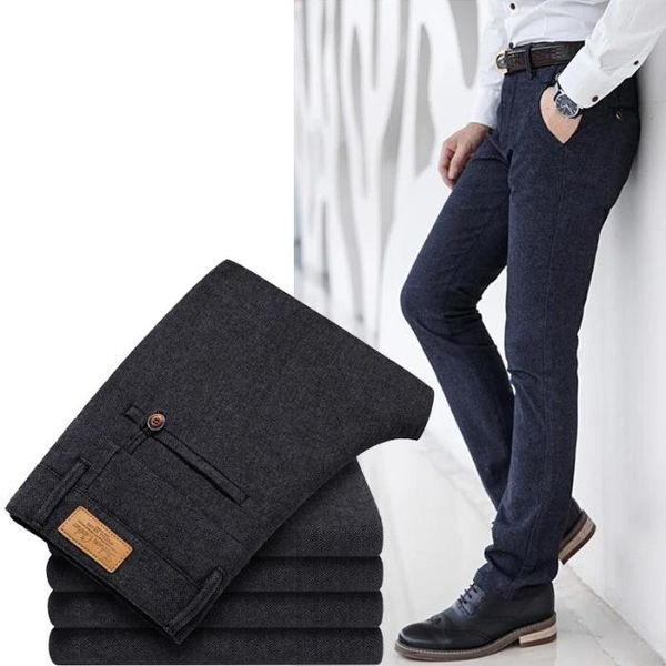 men's pants 2021 classic style casual business fashion black blue elastic regular fit trousers clothes
men's pants 2021 classic style casual business fashion black blue elastic regular fit trousers clothes