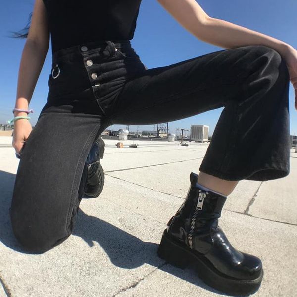 boots bonjomarisa brand round toe black motorcycle ankle chunky punk cool street classic platform zipper autumn women
boots bonjomarisa brand round toe black motorcycle ankle chunky punk cool street classic platform zipper autumn women