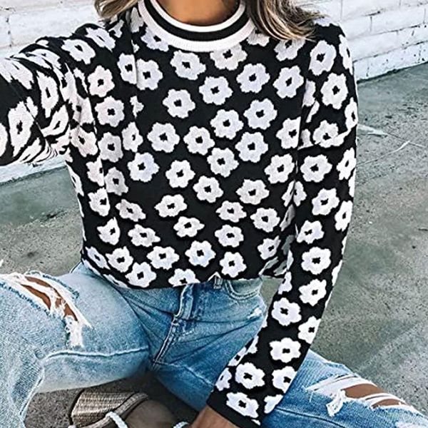 women's hoodies & sweatshirts women loose o-neck knit bottoms contrast pullover striped crewneck aesthetic sudaderas para mujer, Black
women's hoodies & sweatshirts women loose o-neck knit bottoms contrast pullover striped crewneck aesthetic sudaderas para mujer, Black