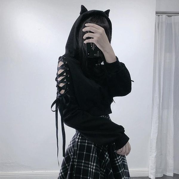women's hoodies & sweatshirts hoodie women black dark punk style cat ears hollowed out sleeves sweatshirt lovely long sleeve teen girl
women's hoodies & sweatshirts hoodie women black dark punk style cat ears hollowed out sleeves sweatshirt lovely long sleeve teen girl