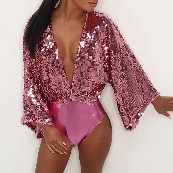 women's jumpsuits & rompers sequin v neck pink jumpsuit women three quarter sleeve two-piece suit spring party romper female short play, Black;white
women's jumpsuits & rompers sequin v neck pink jumpsuit women three quarter sleeve two-piece suit spring party romper female short play, Black;white