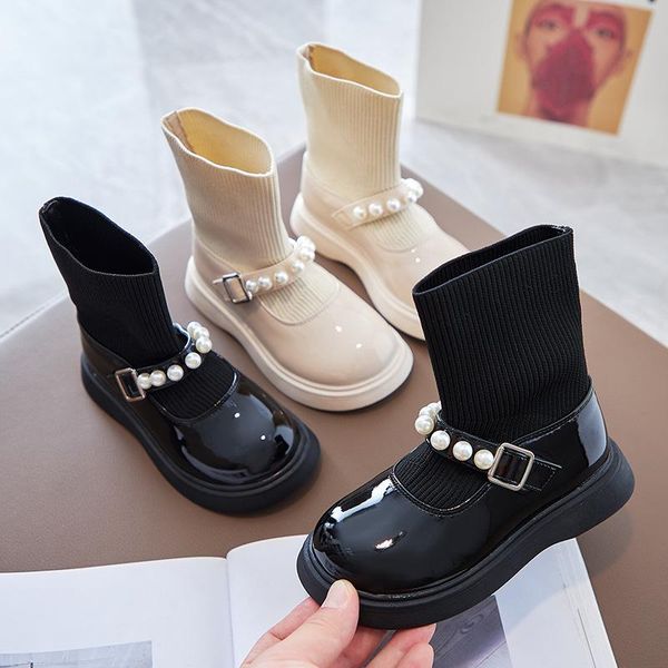 boots kids pearl chain shoes for girl knit ankle slip-on round toes leather boot 2021 child school uniform dress shoe 26-36, Black;grey
boots kids pearl chain shoes for girl knit ankle slip-on round toes leather boot 2021 child school uniform dress shoe 26-36, Black;grey