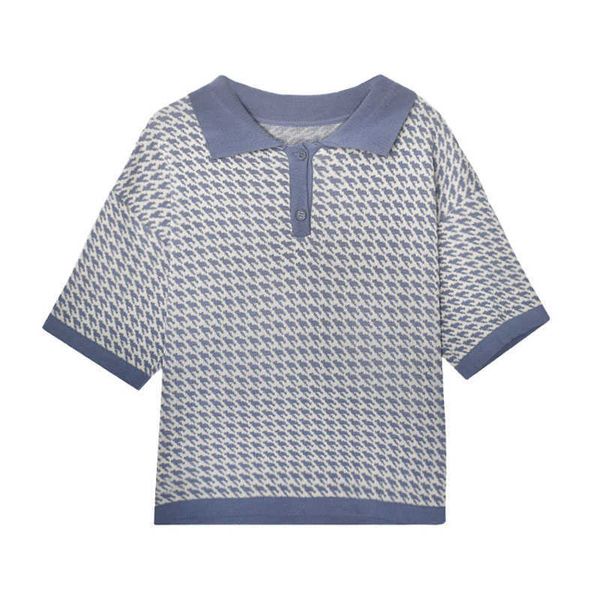 perhaps u women knitted houndstooth turn down collar polo shirt blue orange short sleeve elegant b0328 210529, White
perhaps u women knitted houndstooth turn down collar polo shirt blue orange short sleeve elegant b0328 210529, White