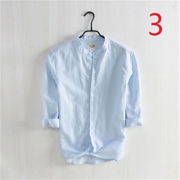 new 2021 small stand collar dark buckle seven-point sleeve cotton men's spring and summer fresh literary leisure linen white shirt eg5l, White;black
new 2021 small stand collar dark buckle seven-point sleeve cotton men's spring and summer fresh literary leisure linen white shirt eg5l, White;black