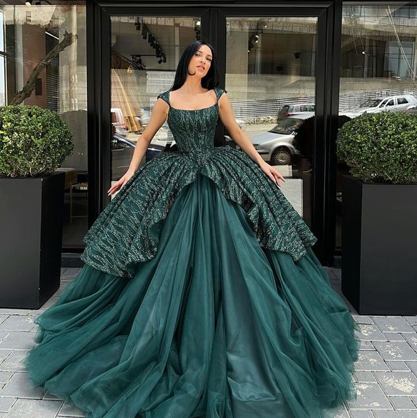 2021 dark green evening dresses for women tulle sequins square neck ball prom dress party wear beaded formal robe de soirée, Black;red
2021 dark green evening dresses for women tulle sequins square neck ball prom dress party wear beaded formal robe de soirée, Black;red